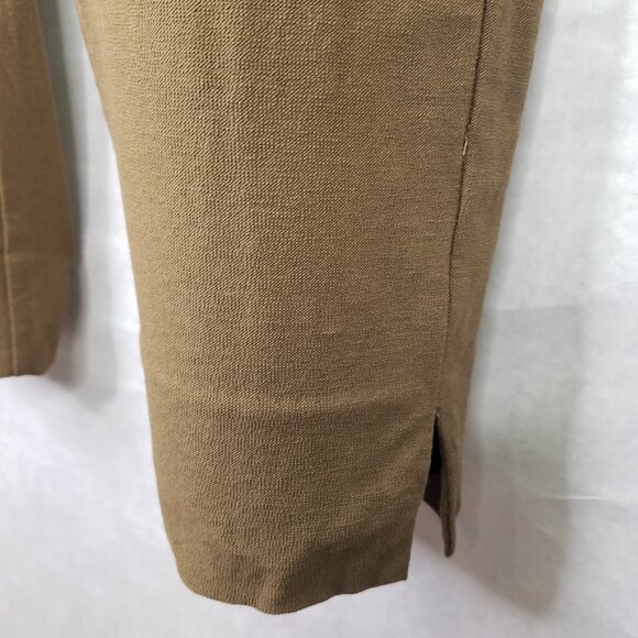 EILEEN FISHER Ponte Knit Pants Women L Pull on Cropped Crepe Stretch Cocoa Brown - Picture 4 of 12